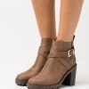 Bottines À Talons Hauts - Taupe -Boutique Fashion Soldes 35b3b01d6bca4c7185678d0179639104