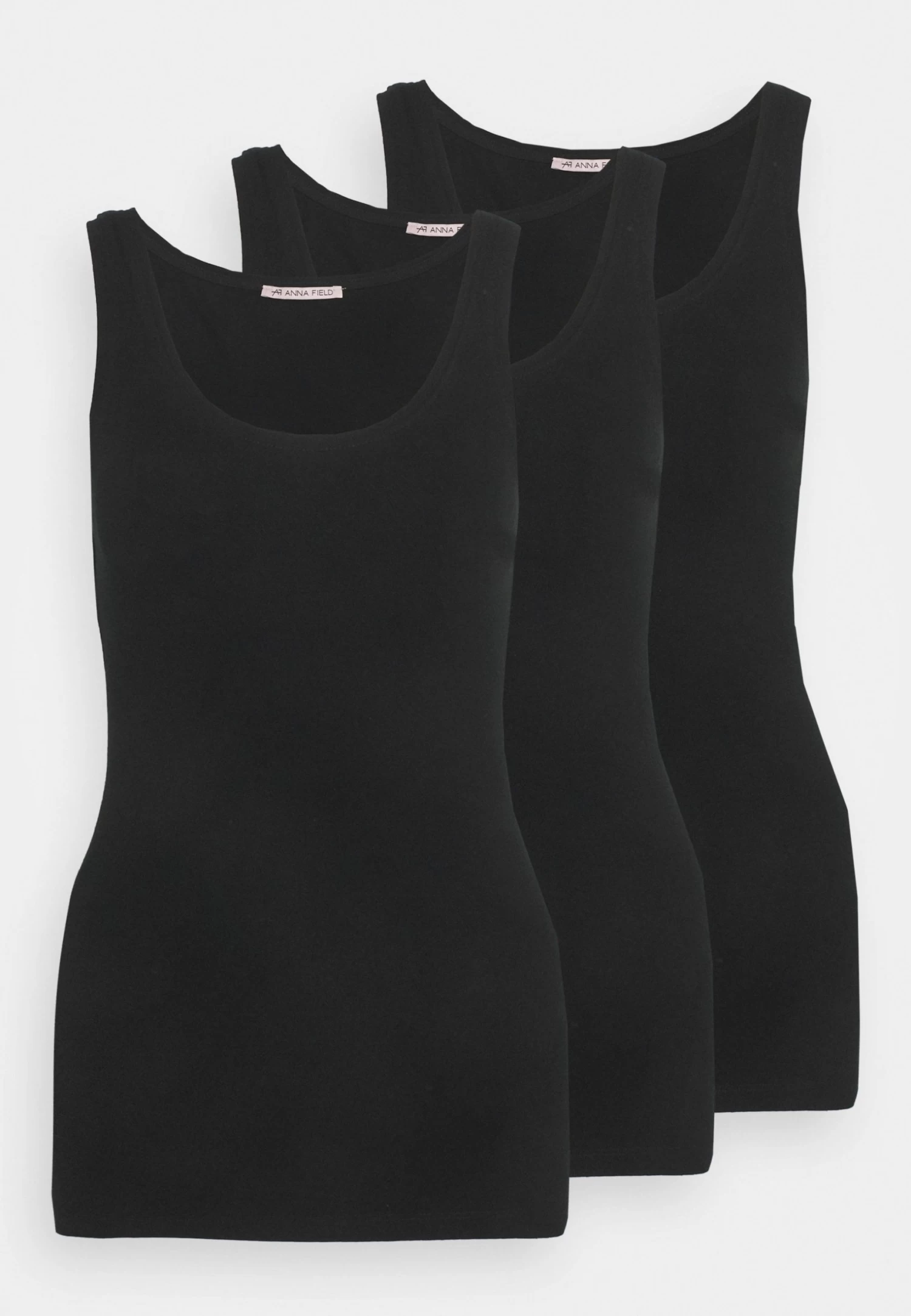 Anna Field Basic Tank 3Er Pack - Débardeur - Black/Black/Black 3 Anna Field Basic Tank 3Er Pack - Débardeur - Black/Black/Black