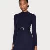 Anna Field Crew Ausschnitt Mini Strickkleid Mit Gürtel - Robe Pull - Dark Blue -Boutique Fashion Soldes 598afba885c34f118d3e6f1b6320394e