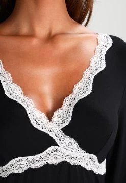 Anna Field Heidi Long Sleeves Viscose Nightdress - Chemise De Nuit / Nuisette - Black 11 Anna Field Heidi Long Sleeves Viscose Nightdress - Chemise De Nuit / Nuisette - Black -Boutique Fashion Soldes 9cbb26f39b384778a8a395532fe9436b