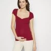 T-Shirt Basique - Dark Red -Boutique Fashion Soldes 9f70739d8abd44168f4cdac52bd72c1a