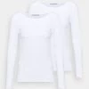 Anna Field 2 Pack - T-Shirt À Manches Longues - White
